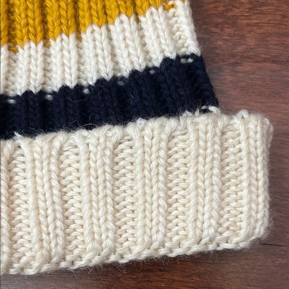 Hudson\'s Bay Company Adult Multicolored Striped Pompom Toque, Wool Blend